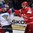 OSTRAVA, CZECH REPUBLIC - MAY 11: Belarus' Oleg Yevenko #25 clashes with Finland's Tuomo Ruutu #15 during preliminary round action at the 2015 IIHF Ice Hockey World Championship. (Photo by Richard Wolowicz/HHOF-IIHF Images)

